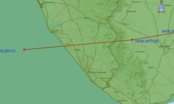 Another change in the route of Burevi: Entering Kerala through Ponmudi