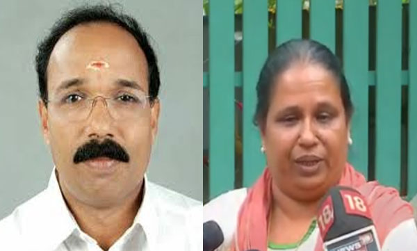 കെ.കെ മഹേശ്വന്, ഭാര്യ ഉഷാദേവി