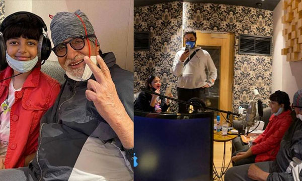 amitabh bachchan records song with grand daughter aaradhya