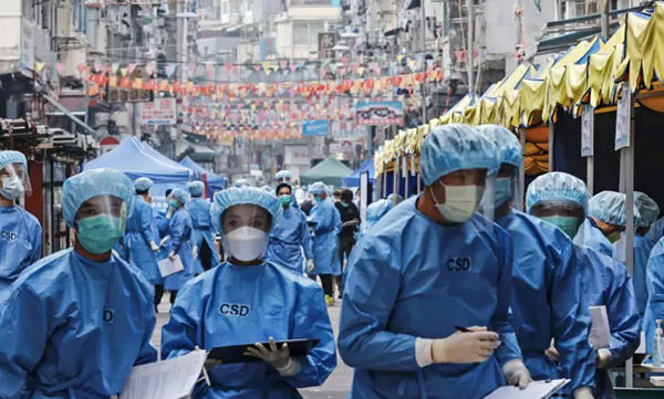 Hong Kong Locks Down 10,000 For Mandatory Covid Testing