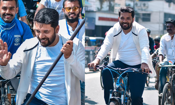 shafi parambil mla conduct cycle rally