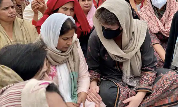 Priyanka Gandhi Vadra Meets Family Of Farmer Who Died In R-Day Violence