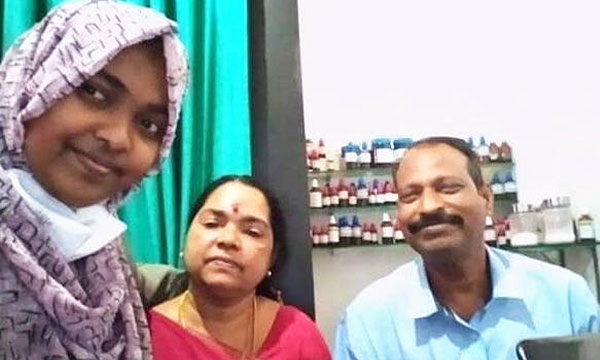 After long time, Hadiya's parents Ashokan and Ponnamma come to see their daughter