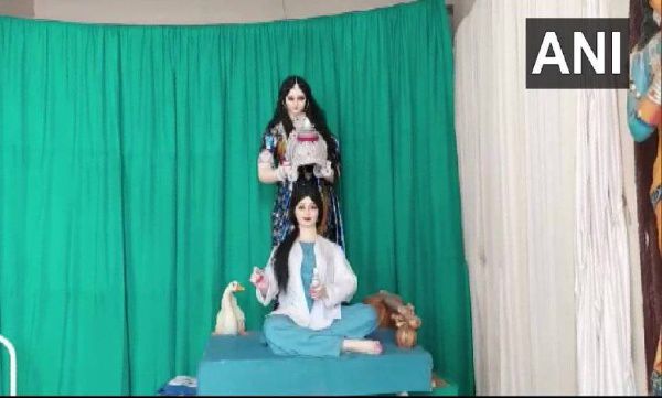 Goddess Saraswati Crowns A Health Worker