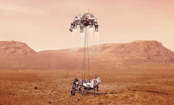 Landing of the mars perseverance rover 