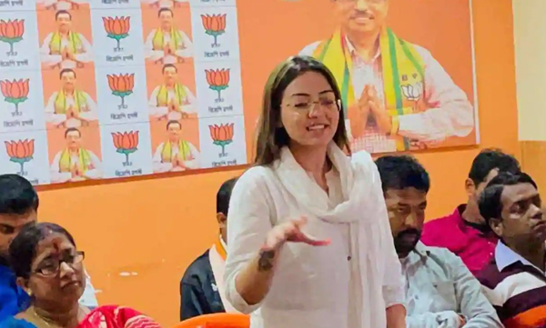 bjp youth leader pamela goswami held cocaine cries conspiracy