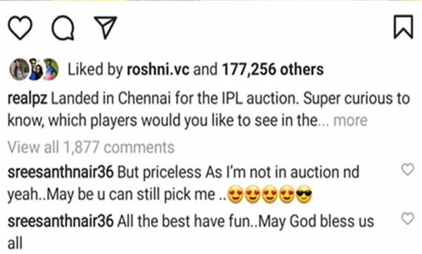 May be you can still pick me’ – S Sreesanth tells Preity Zinta before IPL 2021 Auction