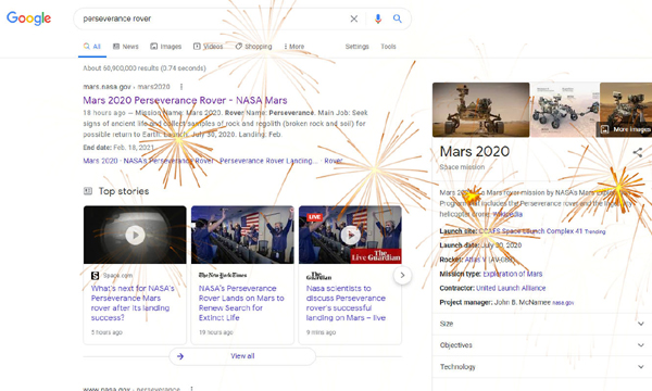 google-search-celebrates-perseverance-landing-success