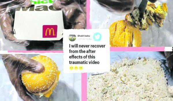 Chicken burger ice cream 