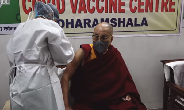 dalai lama received covid vaccine 