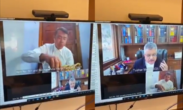 patna lawyer enjoys lunch on zoom session solicitor general asks to send some to him