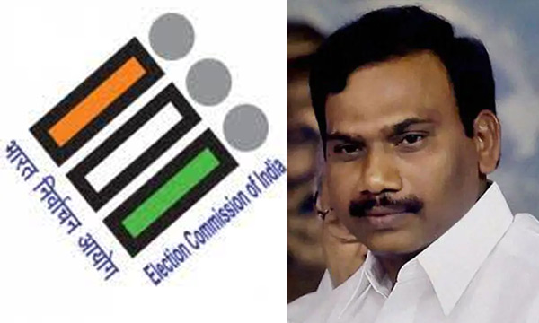 election commission reprimands dmk leader a raja for violation of model code of conduct