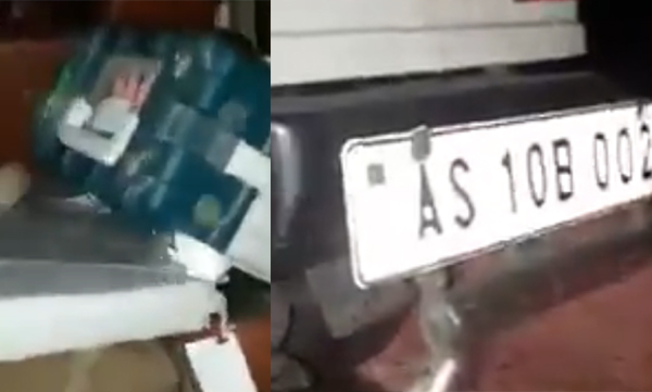 evm mechine found in  bjp candidates car