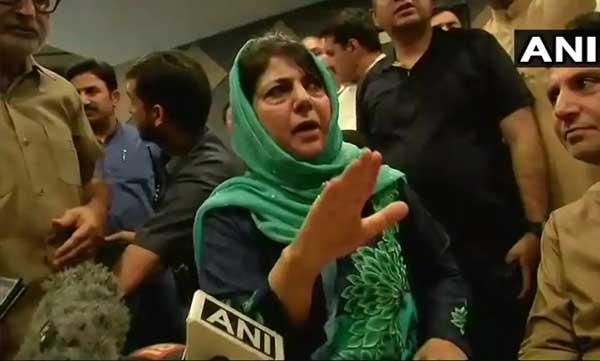 mehbooba seek restoration of article 370 for jammu and kashmeer 