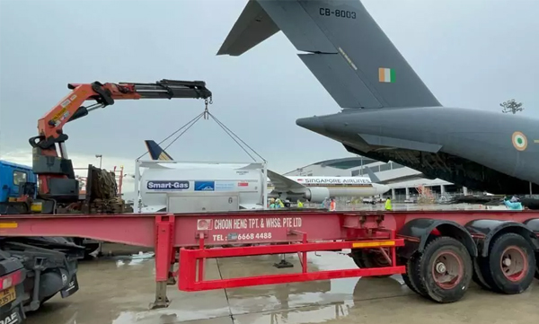 oxygen imported from singpore