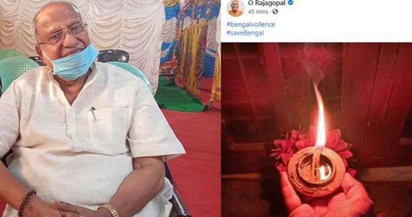 O Rajagopal Protest Against Bengal Voilence