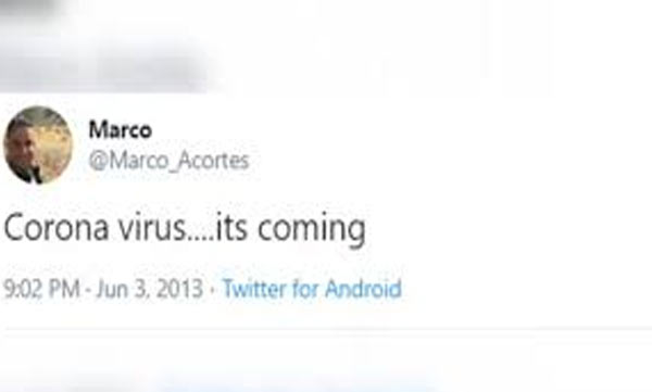 A tweet predicted the coronavirus outbreak seven years ago. Internet is spooked