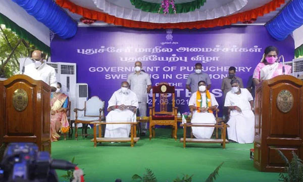 Five Ministers- Two From BJP- Take Oath In Puducherry