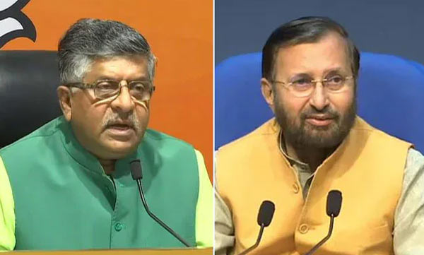 Union Ministers Ravi Shankar Prasad, Prakash Javadekar Quit Before Reshuffle