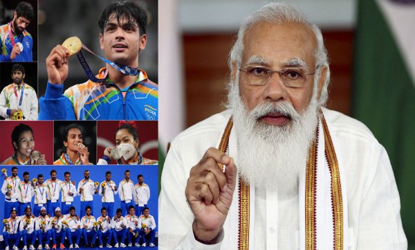 Modi appreciates tokyo olympics winners 