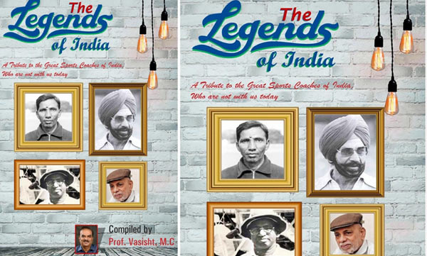 A booklet in honor of the Sports legends in India