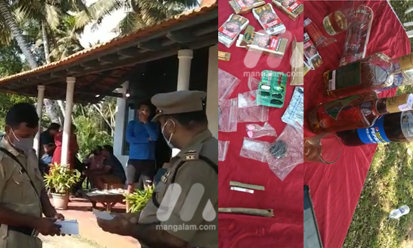 Rave party at Poovar island resort