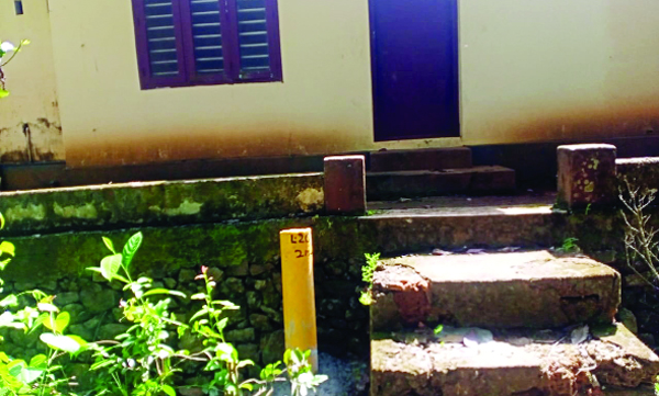 HC bars installation of boundary stones inscribed 'K-Rail'