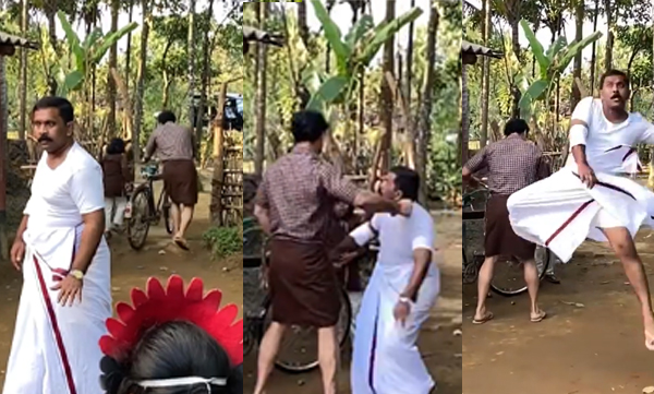 Actor Aju Varghese shares an interesting making video of 'Minnal Murali'