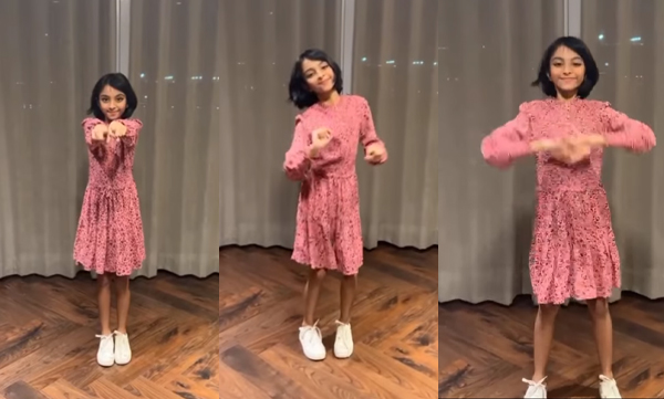 Actor Jayasurya daughter Veda performs cute dance for Ok Jaanu song