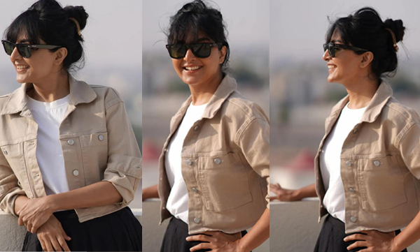 Manju Warrier shares new picture with Stylish outlook and cooling glass