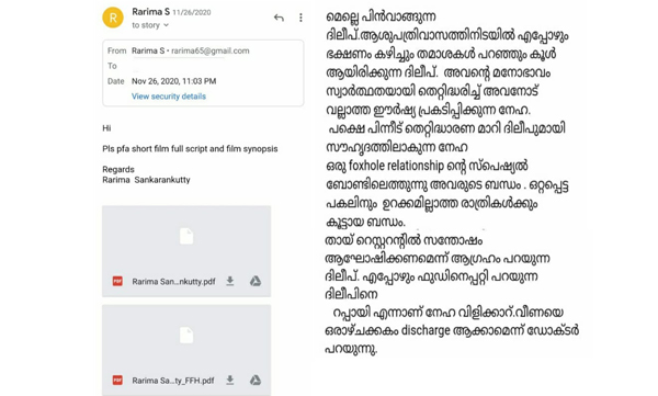 Writer Rarima Sankarankutty against Madhuram Movie