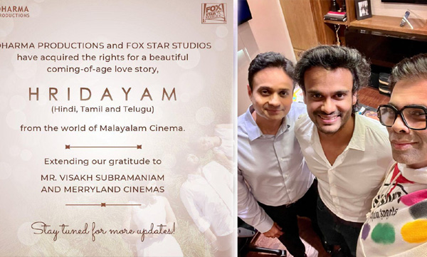 hridhayam-movie-remake-rights-bagged-by-karan-johars-dharma-productions-and-fox-star-studios
