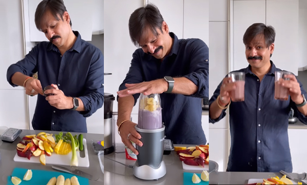 Vivek Oberoi shares smoothie making video