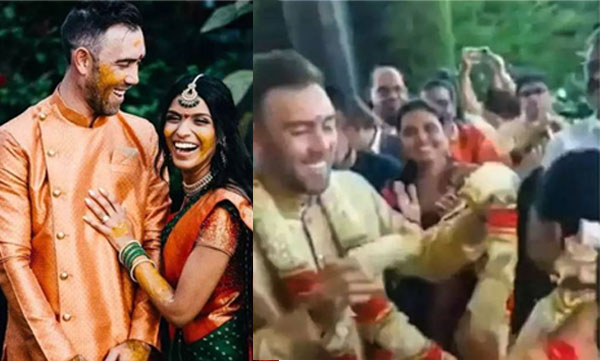 തമിഴ് സ്റ്റൈലിൽ താലികെട്ടി മാക്സ്വെൽ; ഏറ്റെടുത്ത് ആരാധകർ: വീഡിയോ