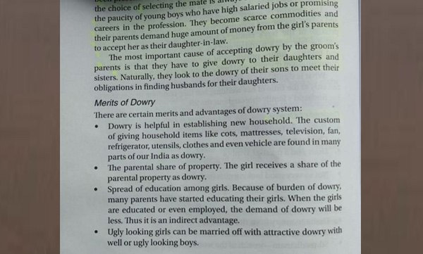 women-commission-dowry-controversy-statement-in-textbook