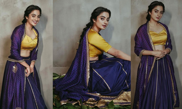 actress-namitha-pramod-yellow-violet-combination-pictures-viral