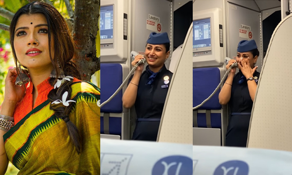 Airhostess cry at the time of her last working day, video goes viral