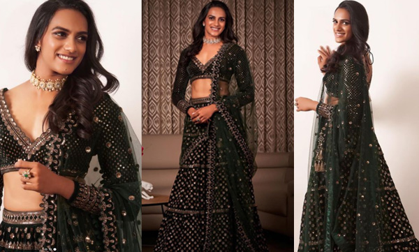 pv-sindhu-shines-in-deep-green-lehenha