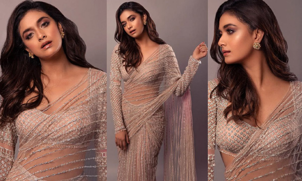 keerthi-suresh-in-designer-saree-cute-look-pictures-viral