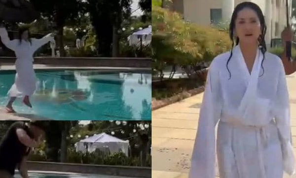 sunny-leone-funny-video-of-falling-in-to-pool-throws-slipper-at-manager-instagram