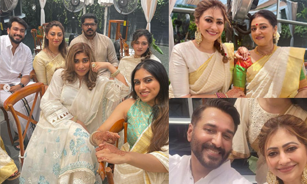Actor Rahman shares pictures of kalidas and parvathy along with his family on a relative's wedding