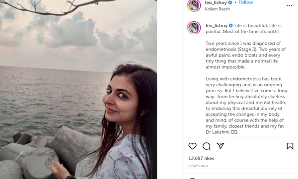 leona-lishoy-instagram-post-about-endometriosis-symptoms