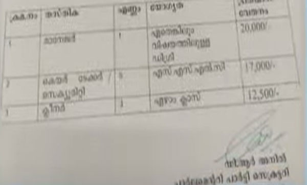 പിന്വാതില് നിയമനത്തിന് വീണ്ടും കത്ത്; സിപിഎം കൗണ്സിലര് ആനാവൂര് നാഗപ്പന് അയച്ച കത്തും പുറത്ത്