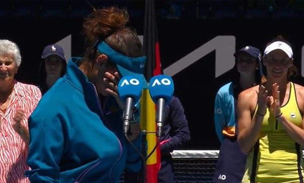 Sania Mirza broke down in tears as she ended her illustrious Grand Slam journey