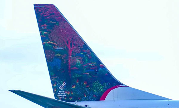 a girl from Kozhikkodu who did the tail art on Air India Express