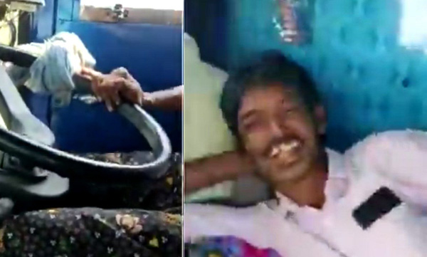 'The vehicle is running with the towel tied in a steering wheel ..this is the truth behind the video that shocked everyone