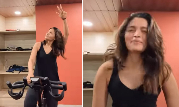 Alia's cardio workout while enjoying her lover's song; Video