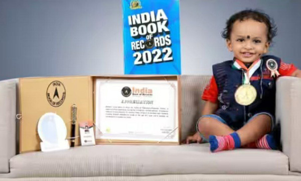 Madhav entered the India Book of Records at the age of one and a half years