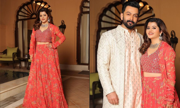 Supriya Menon and Prithviraj on high profile wedding of K Madhavan's son Gautam Madhavan