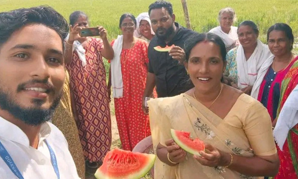 Watermelon harvested in Kuttanad